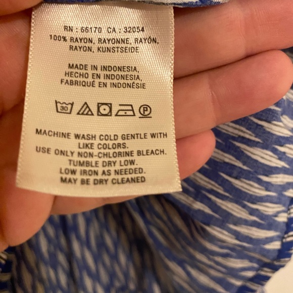 Anthropologie Maeve Lila Tiered Tunic Top V-Neck Blue Medium - Picture 4 of 4